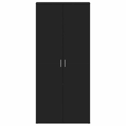 vidaXL Shoe Cabinet 80 x 39 x 178 cm Engineered Wood Black