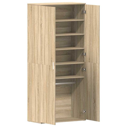 vidaXL Shoe Cabinet 80 x 39 x 178 cm Engineered Wood Sonoma Oak