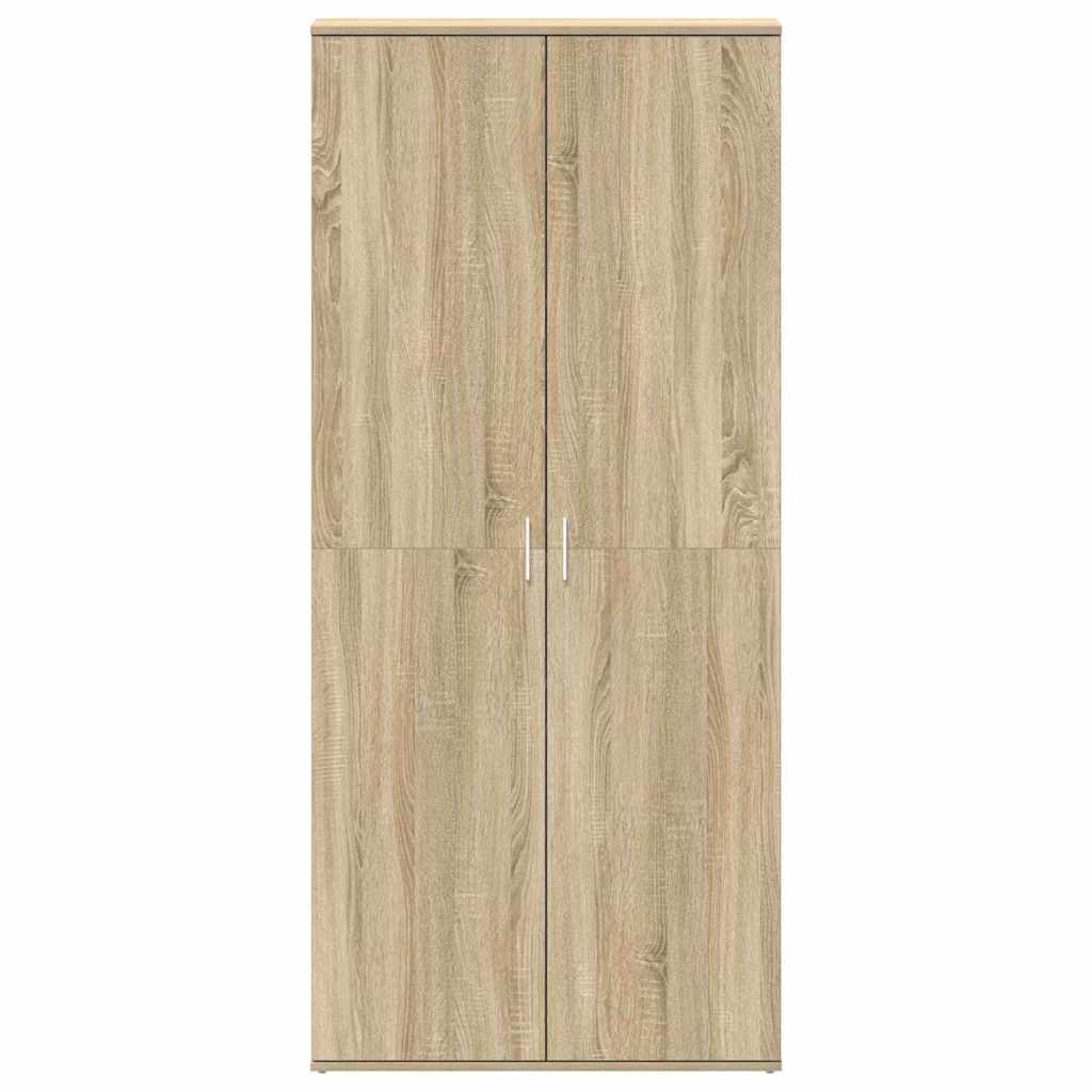 vidaXL Shoe Cabinet 80 x 39 x 178 cm Engineered Wood Sonoma Oak