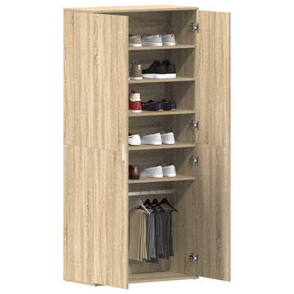 vidaXL Shoe Cabinet 80 x 39 x 178 cm Engineered Wood Sonoma Oak