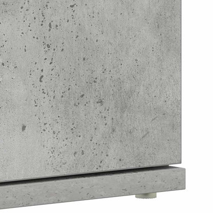 vidaXL Shoe Cabinet 80 x 39 x 178 cm Engineered Wood Concrete Grey