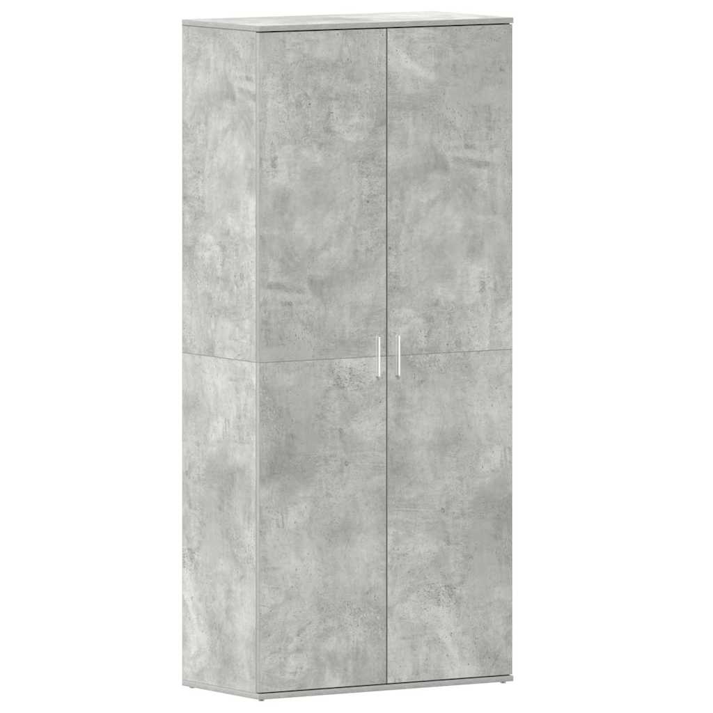 vidaXL Shoe Cabinet 80 x 39 x 178 cm Engineered Wood Concrete Grey