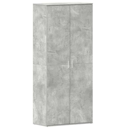 vidaXL Shoe Cabinet 80 x 39 x 178 cm Engineered Wood Concrete Grey