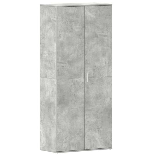 vidaXL Shoe Cabinet 80 x 39 x 178 cm Engineered Wood Concrete Grey