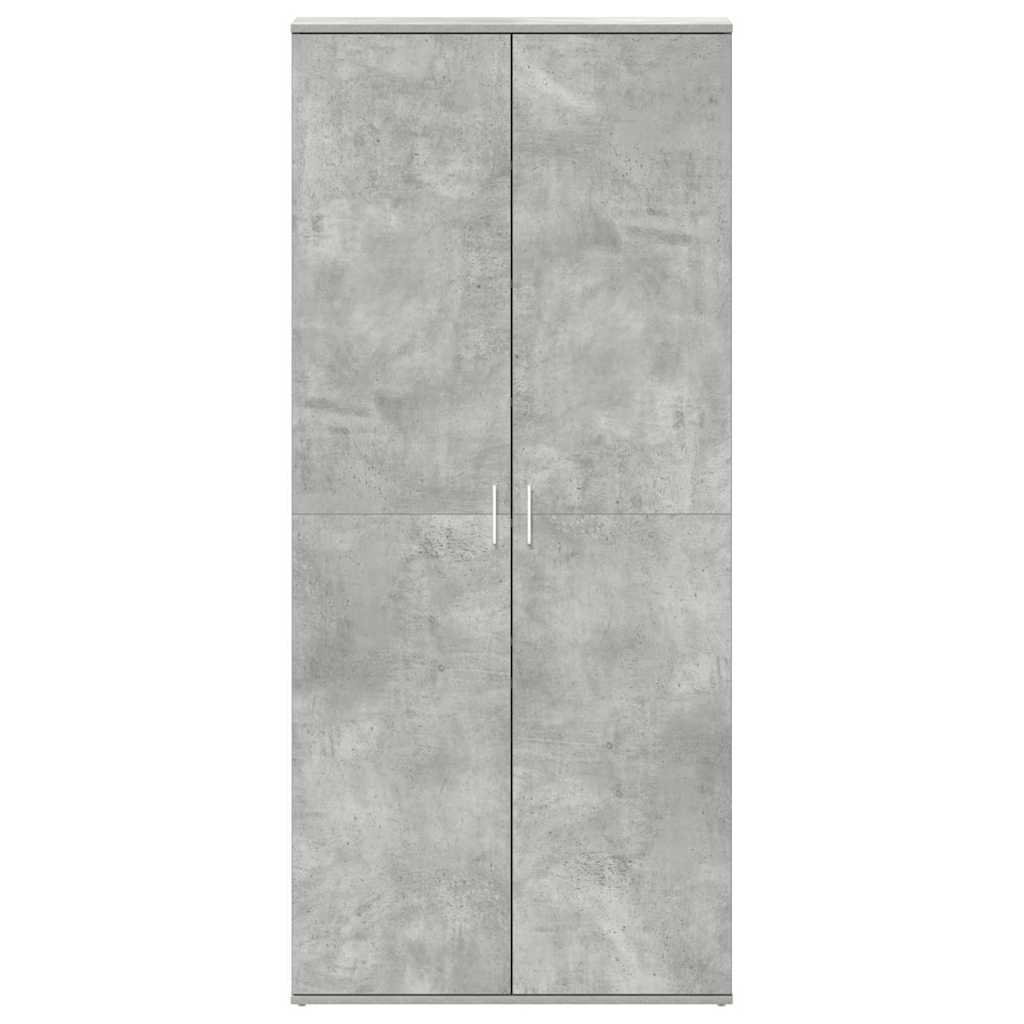 vidaXL Shoe Cabinet 80 x 39 x 178 cm Engineered Wood Concrete Grey