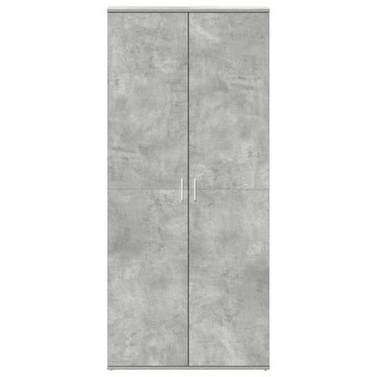 vidaXL Shoe Cabinet 80 x 39 x 178 cm Engineered Wood Concrete Grey