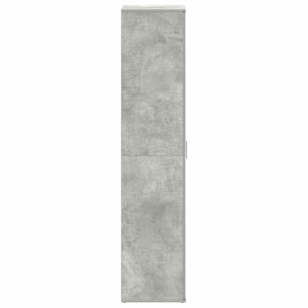 vidaXL Shoe Cabinet 80 x 39 x 178 cm Engineered Wood Concrete Grey
