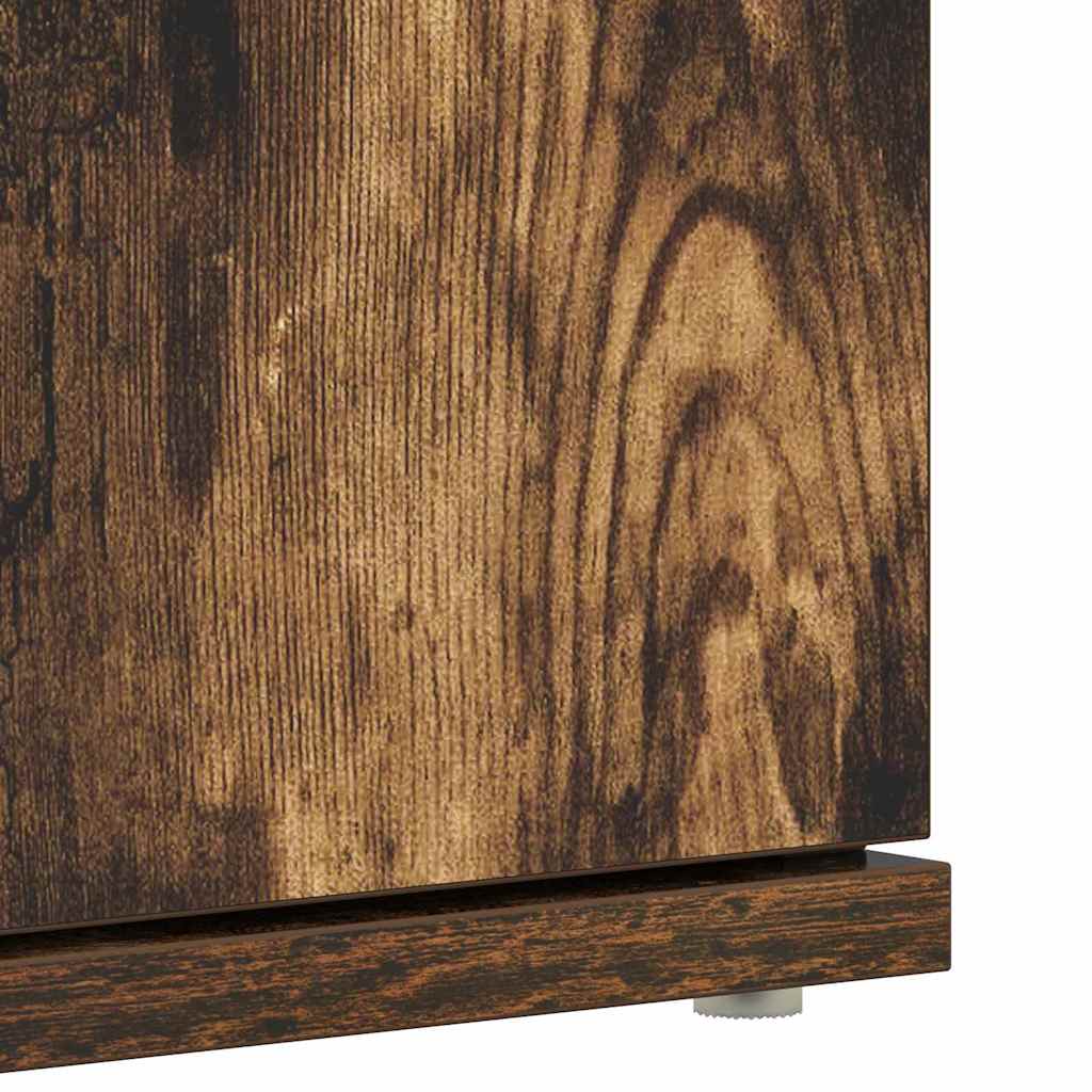 vidaXL Shoe Cabinet 80 x 39 x 178 cm Engineered Wood Smoked Oak