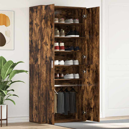 vidaXL Shoe Cabinet 80 x 39 x 178 cm Engineered Wood Smoked Oak