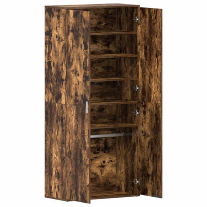 vidaXL Shoe Cabinet 80 x 39 x 178 cm Engineered Wood Smoked Oak