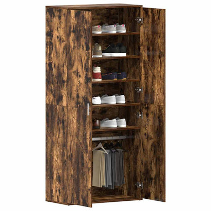 vidaXL Shoe Cabinet 80 x 39 x 178 cm Engineered Wood Smoked Oak