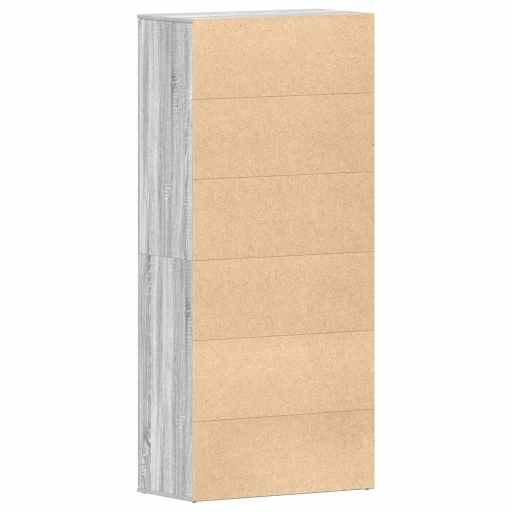 vidaXL Shoe Cabinet 80 x 39 x 178 cm Engineered Wood Grey Sonoma