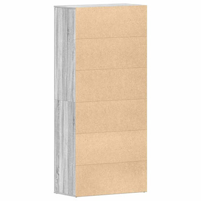 vidaXL Shoe Cabinet 80 x 39 x 178 cm Engineered Wood Grey Sonoma