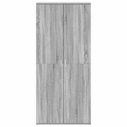 vidaXL Shoe Cabinet 80 x 39 x 178 cm Engineered Wood Grey Sonoma