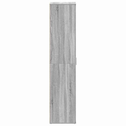 vidaXL Shoe Cabinet 80 x 39 x 178 cm Engineered Wood Grey Sonoma