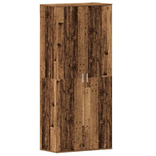 vidaXL Shoe Cabinet Old Wood 80 x 39 x 178 cm Engineered Wood