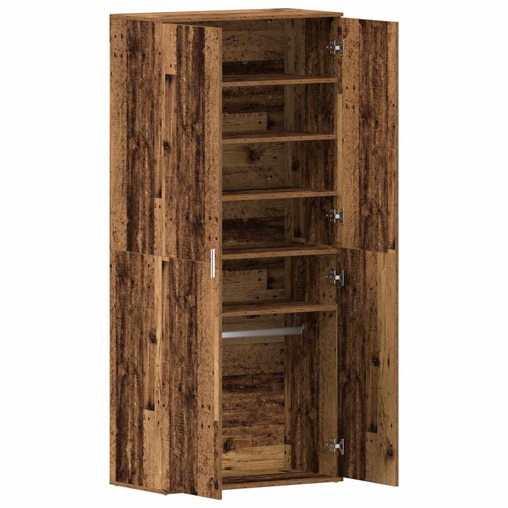 vidaXL Shoe Cabinet Old Wood 80 x 39 x 178 cm Engineered Wood