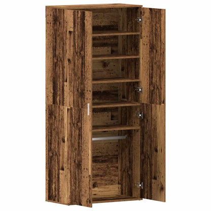 vidaXL Shoe Cabinet Old Wood 80 x 39 x 178 cm Engineered Wood