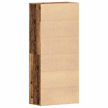 vidaXL Shoe Cabinet Old Wood 80 x 39 x 178 cm Engineered Wood