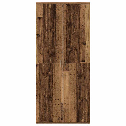 vidaXL Shoe Cabinet Old Wood 80 x 39 x 178 cm Engineered Wood