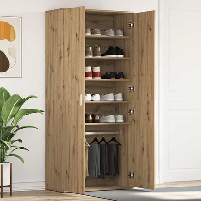 vidaXL Shoe Cabinet 80 x 39 x 178 cm Engineered Wood Artisan Oak