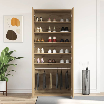vidaXL Shoe Cabinet 80 x 39 x 178 cm Engineered Wood Artisan Oak