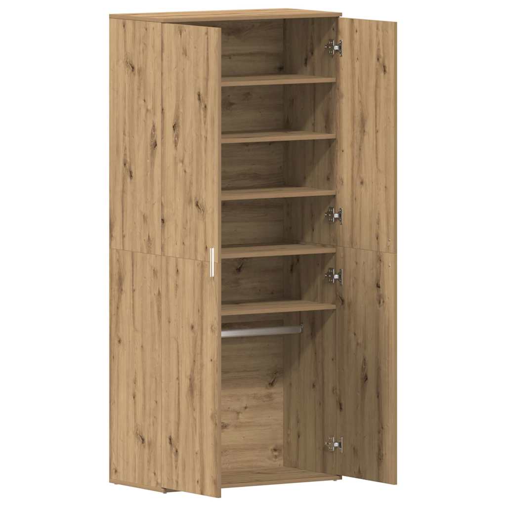 vidaXL Shoe Cabinet 80 x 39 x 178 cm Engineered Wood Artisan Oak