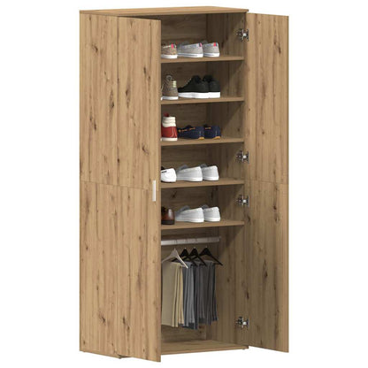 vidaXL Shoe Cabinet 80 x 39 x 178 cm Engineered Wood Artisan Oak