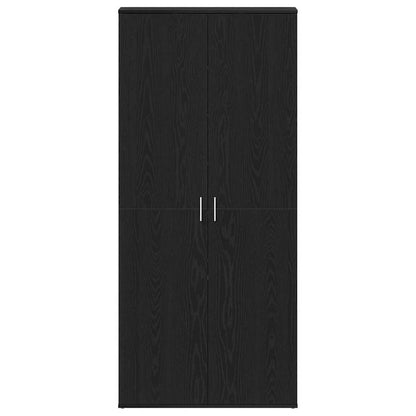 vidaXL Shoe Cabinet 80 x 39 x 178 cm Engineered Wood Black Oak