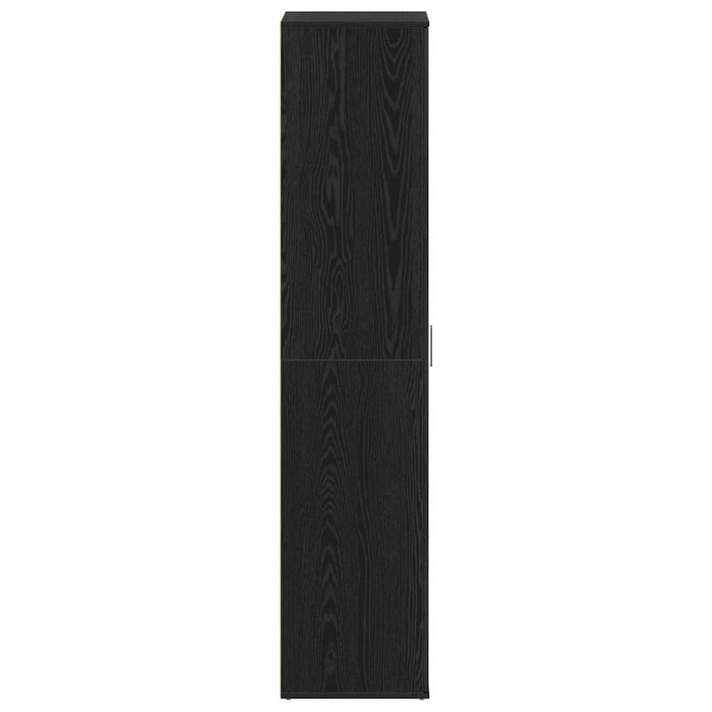 vidaXL Shoe Cabinet 80 x 39 x 178 cm Engineered Wood Black Oak