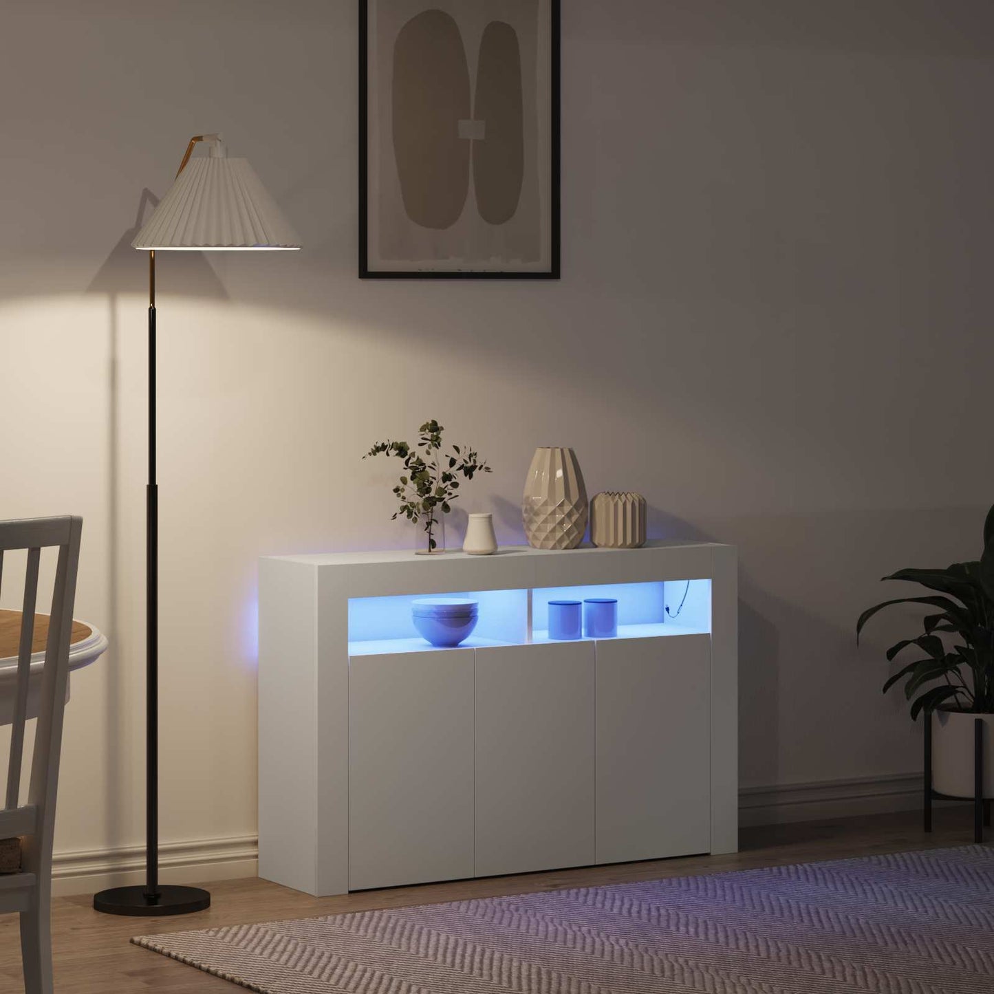 vidaXL Sideboard White 116 x 30 x 75 cm Engineered Wood