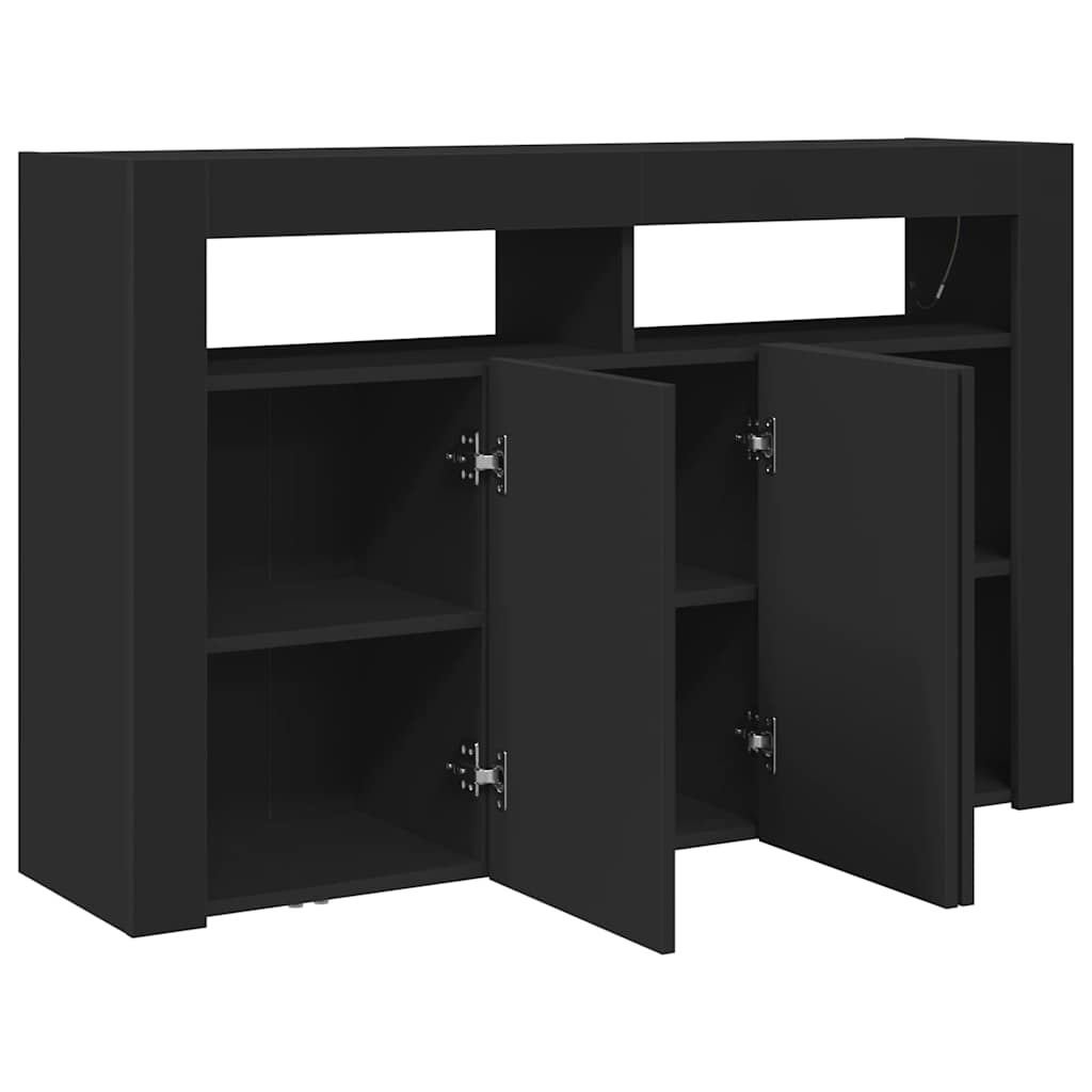 vidaXL Sideboard Black 116 x 30 x 75 cm Engineered Wood