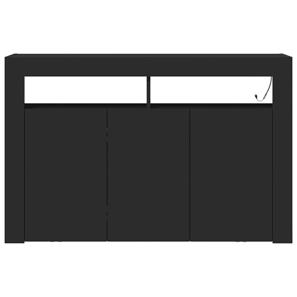 vidaXL Sideboard Black 116 x 30 x 75 cm Engineered Wood