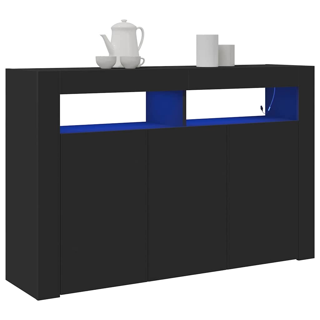 vidaXL Sideboard Black 116 x 30 x 75 cm Engineered Wood