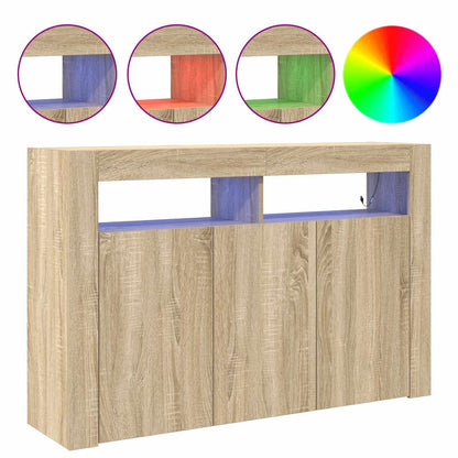 vidaXL Sideboard Sonoma Oak 116 x 30 x 75 cm Engineered Wood