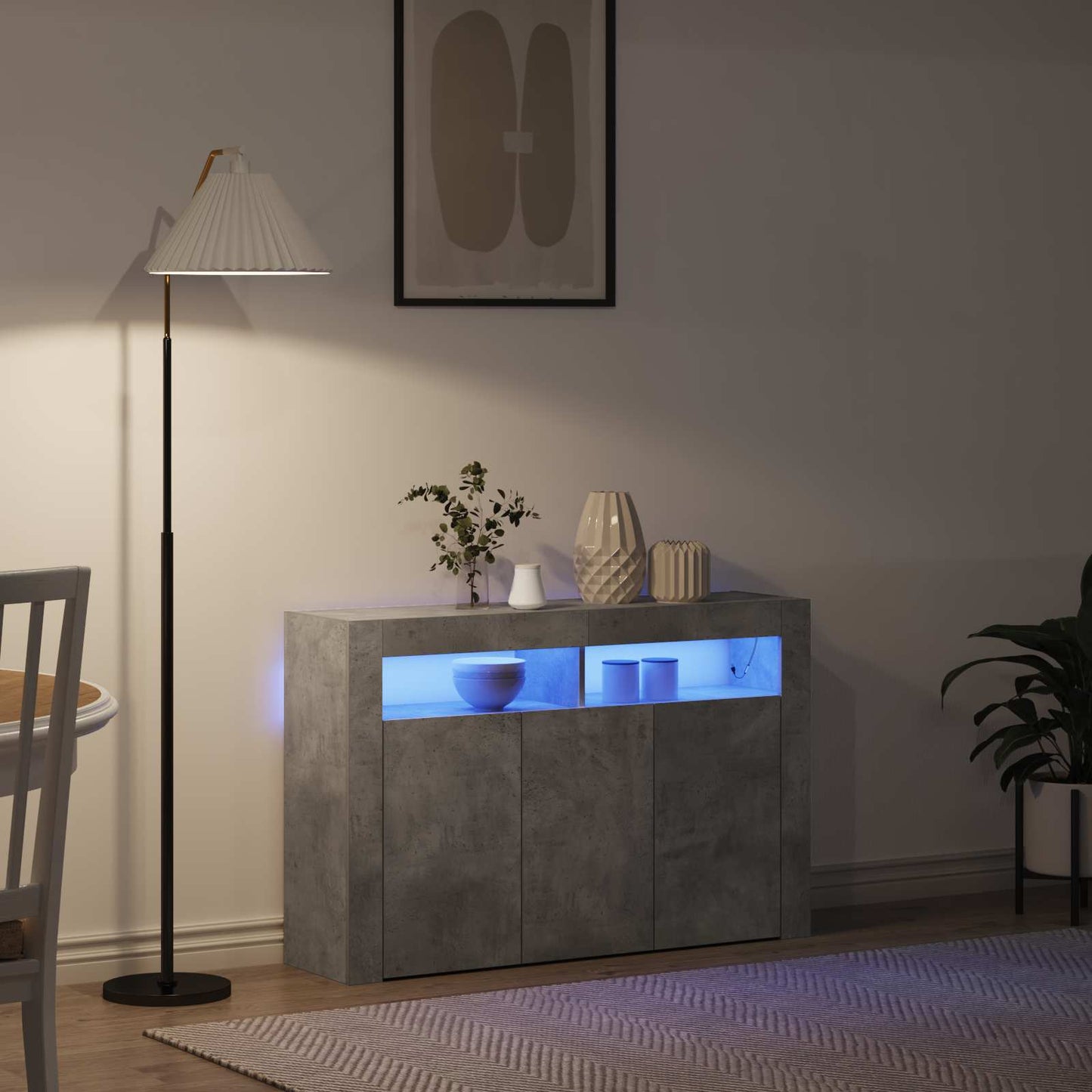 vidaXL Sideboard Concrete Grey 116 x 30 x 75 cm Engineered Wood