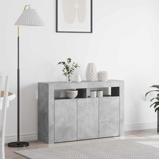 vidaXL Sideboard Concrete Grey 116 x 30 x 75 cm Engineered Wood