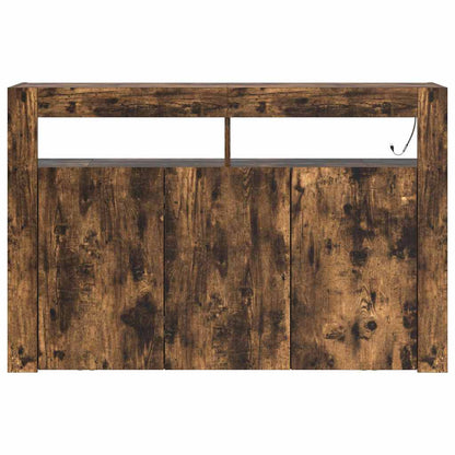 vidaXL Sideboard Smoked Oak 116 x 30 x 75 cm Engineered Wood