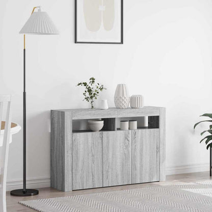 vidaXL Sideboard Grey Sonoma 116 x 30 x 75 cm Engineered Wood
