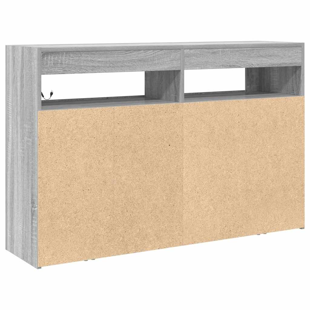 vidaXL Sideboard Grey Sonoma 116 x 30 x 75 cm Engineered Wood