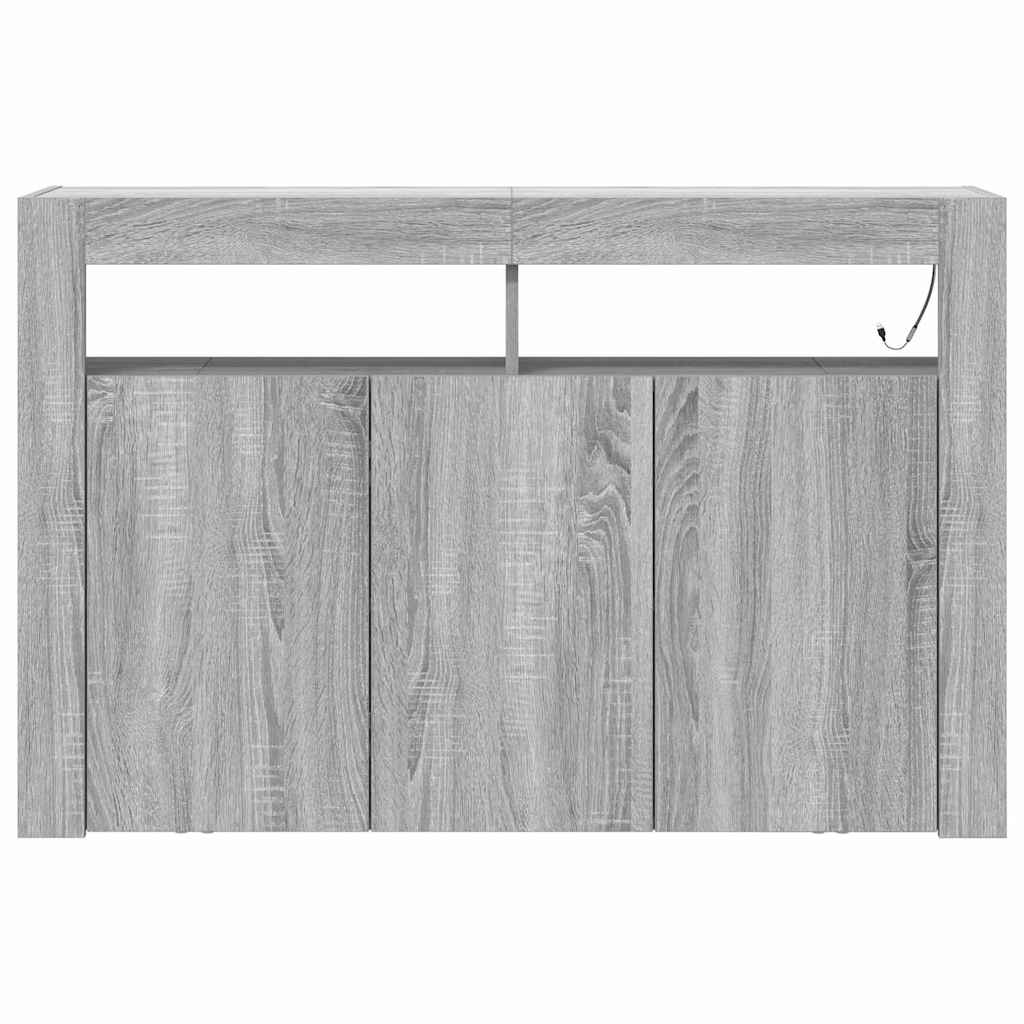 vidaXL Sideboard Grey Sonoma 116 x 30 x 75 cm Engineered Wood