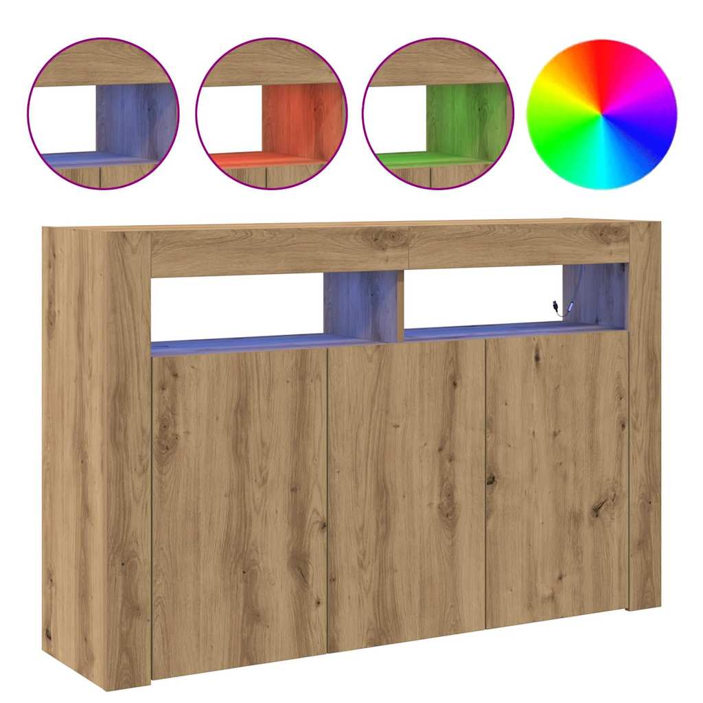 vidaXL Sideboard Artisan Oak 116 x 30 x 75 cm Engineered Wood