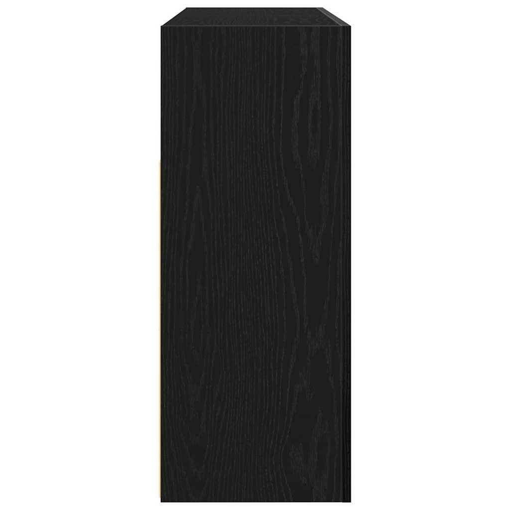 vidaXL Sideboard Black Oak 116 x 30 x 75 cm Engineered Wood