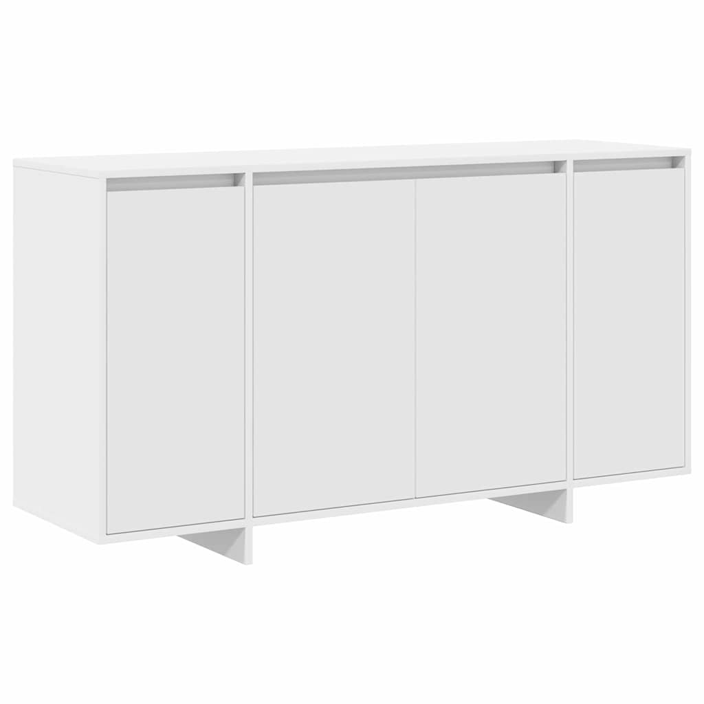 vidaXL White Sideboard White Wood 135 x 41 x 75 cm White Sideboard