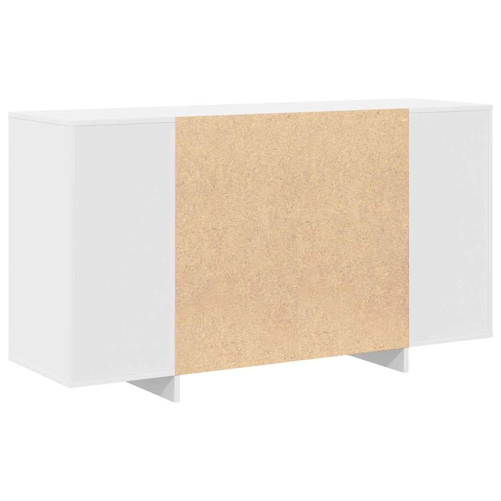 vidaXL White Sideboard White Wood 135 x 41 x 75 cm White Sideboard
