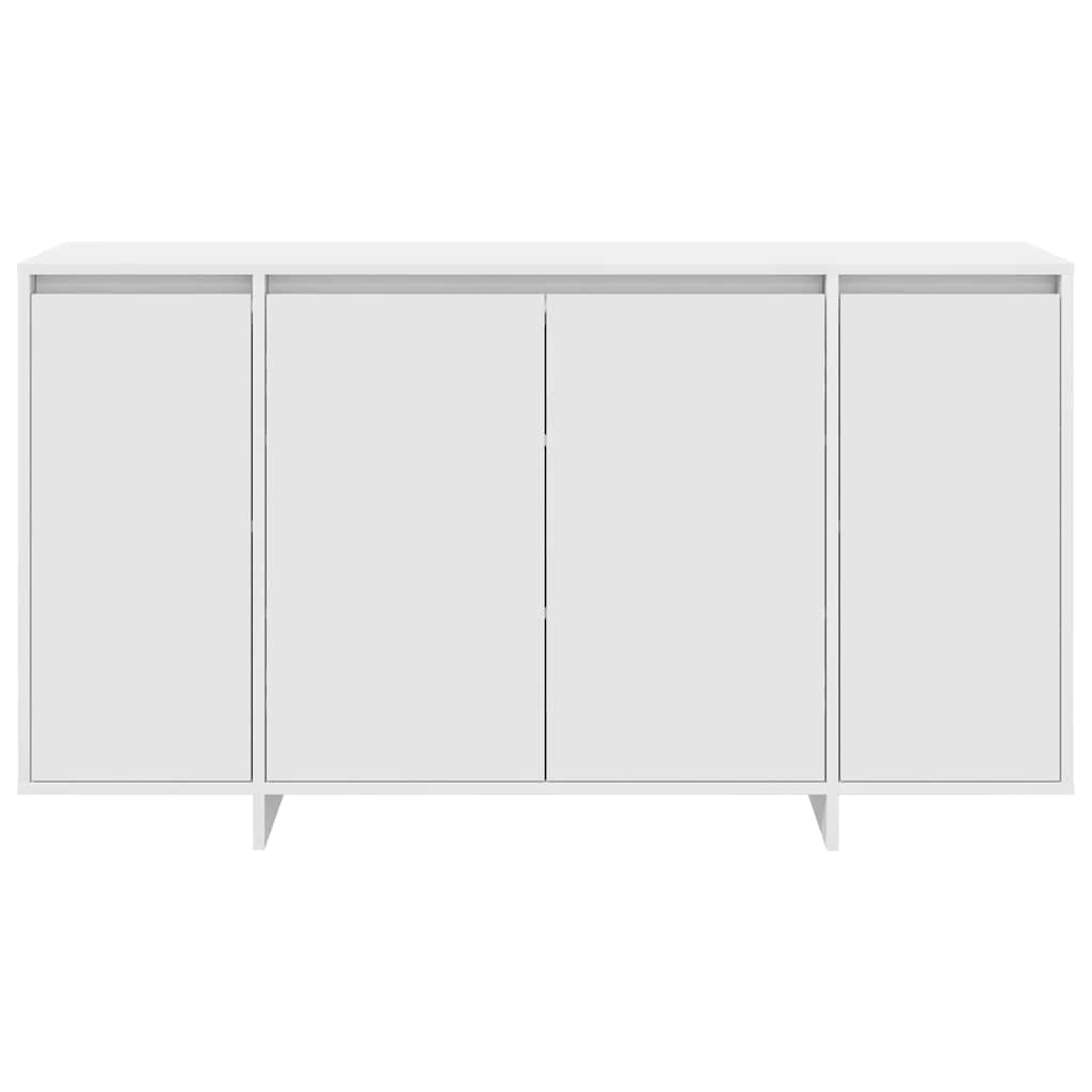 vidaXL White Sideboard White Wood 135 x 41 x 75 cm White Sideboard