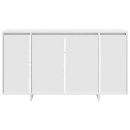 vidaXL White Sideboard White Wood 135 x 41 x 75 cm White Sideboard