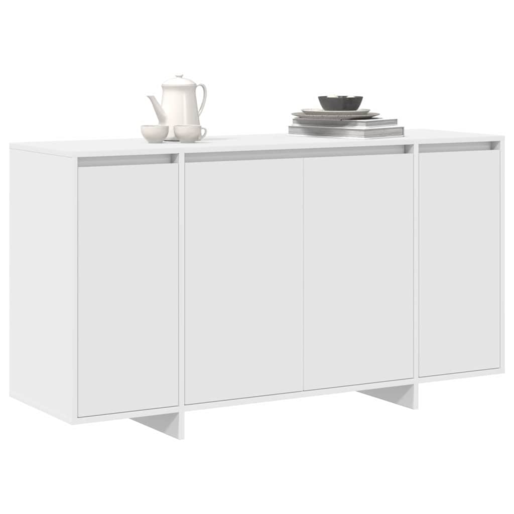vidaXL White Sideboard White Wood 135 x 41 x 75 cm White Sideboard