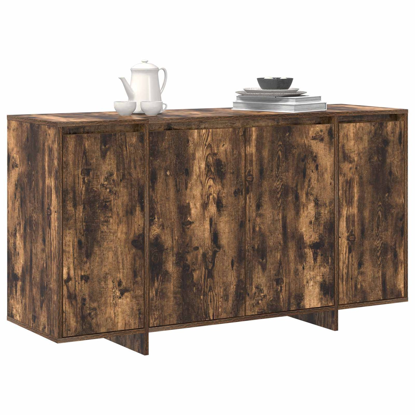 vidaXL Sideboard Smoked Oak 135 x 41 x 75 cm Engineered Wood