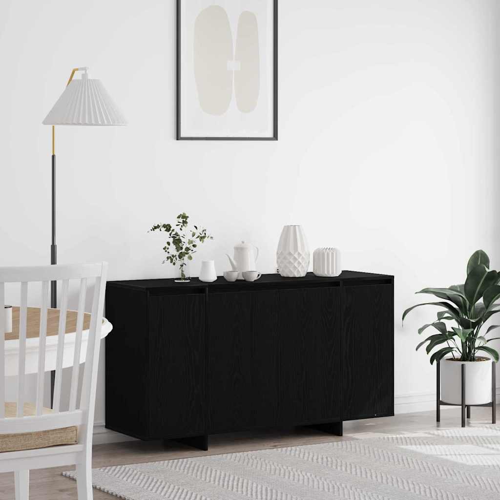 vidaXL Sideboard Black Oak 135 x 41 x 75 cm Engineered Wood
